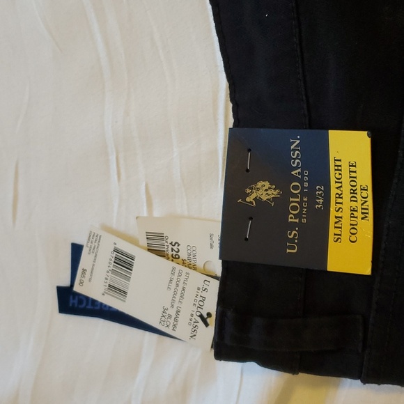 US Polo Assn Men's slim fit pants Black - Picture 4 of 5